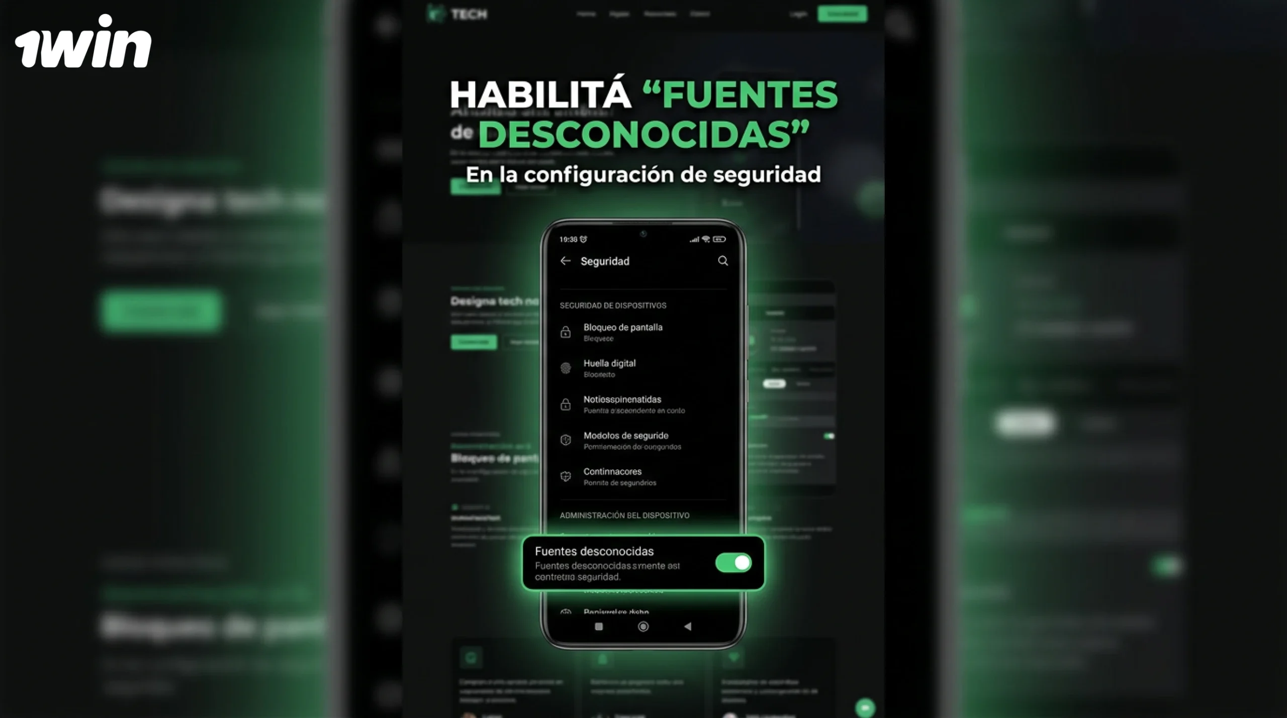 Comprueba la carpeta de descargas para asegurarte de que el archivo de la aplicación móvil 1win se ha guardado correctamente